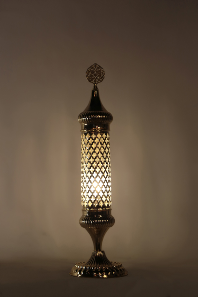 Gold Design Long Blown Glass Table Lamp